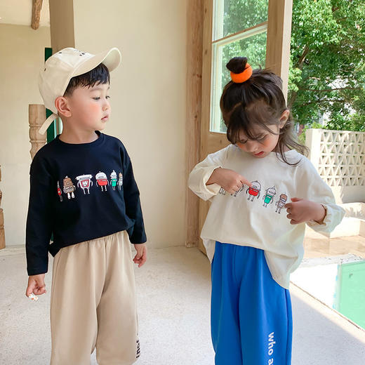 【早春首团🔥热销春款全新上线‼️59.9/任选 3件】66色多巴胺缤纷色彩男女童百搭休闲卫衣长T 商品图11