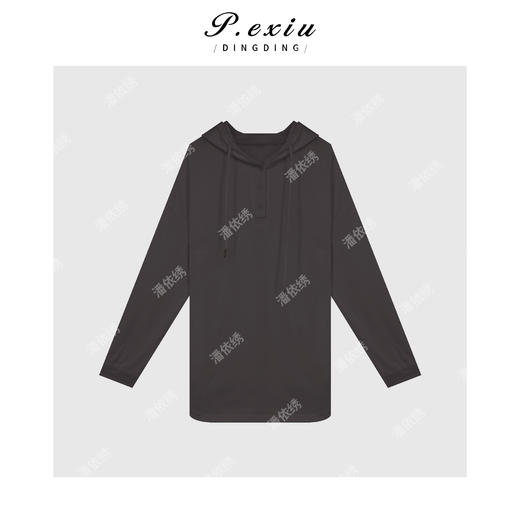 A009潘依绣丁丁宠粉100%棉减龄休闲设计款连帽长袖T恤 G9045 商品图2