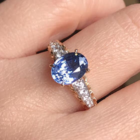 2.14卡无烧蓝宝石戒指