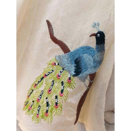 丁摩 复古新中式圆领绣花衬衫女春夏季新款国风休闲上衣潮长袖6ZF-6318 商品图3