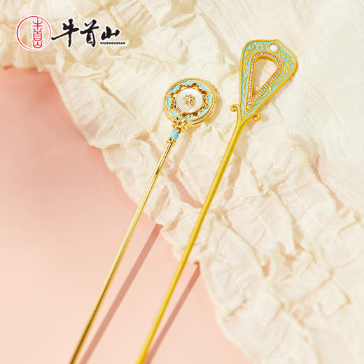 牛首山文创发簪系列菩提光影发簪福藻到发簪新中式盘发高级感发饰 商品图3