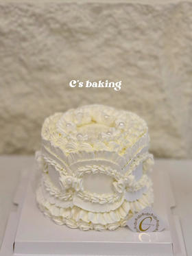 （标准4寸）简约小清新 复古风 #唯美 #公主蛋糕 忌廉蛋糕（默认自提，收费配送请联系客服）