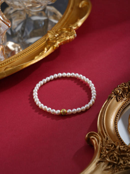 子佩集【安和美满】珍珠惜王妃手链【AYSL08】珐琅彩珠镀金2602 商品图5