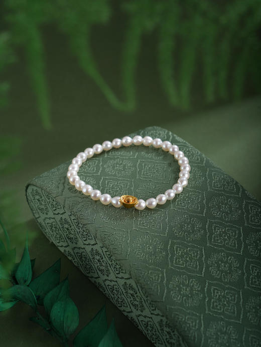 子佩集【珍财聚宝】珍珠惜王妃手链【AYSL13】元宝镀金2602 商品图5