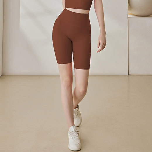 跃牌【健舞健美】系列提臀高腰裸感健身裤运动户外骑行裤瑜伽短裤（6229五分裤） 商品图1