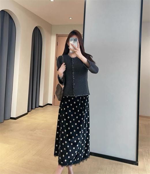 二店y 早春款 ~千金法式喇叭长袖小香风针织开衫+无袖吊带上衣两件套 商品图10