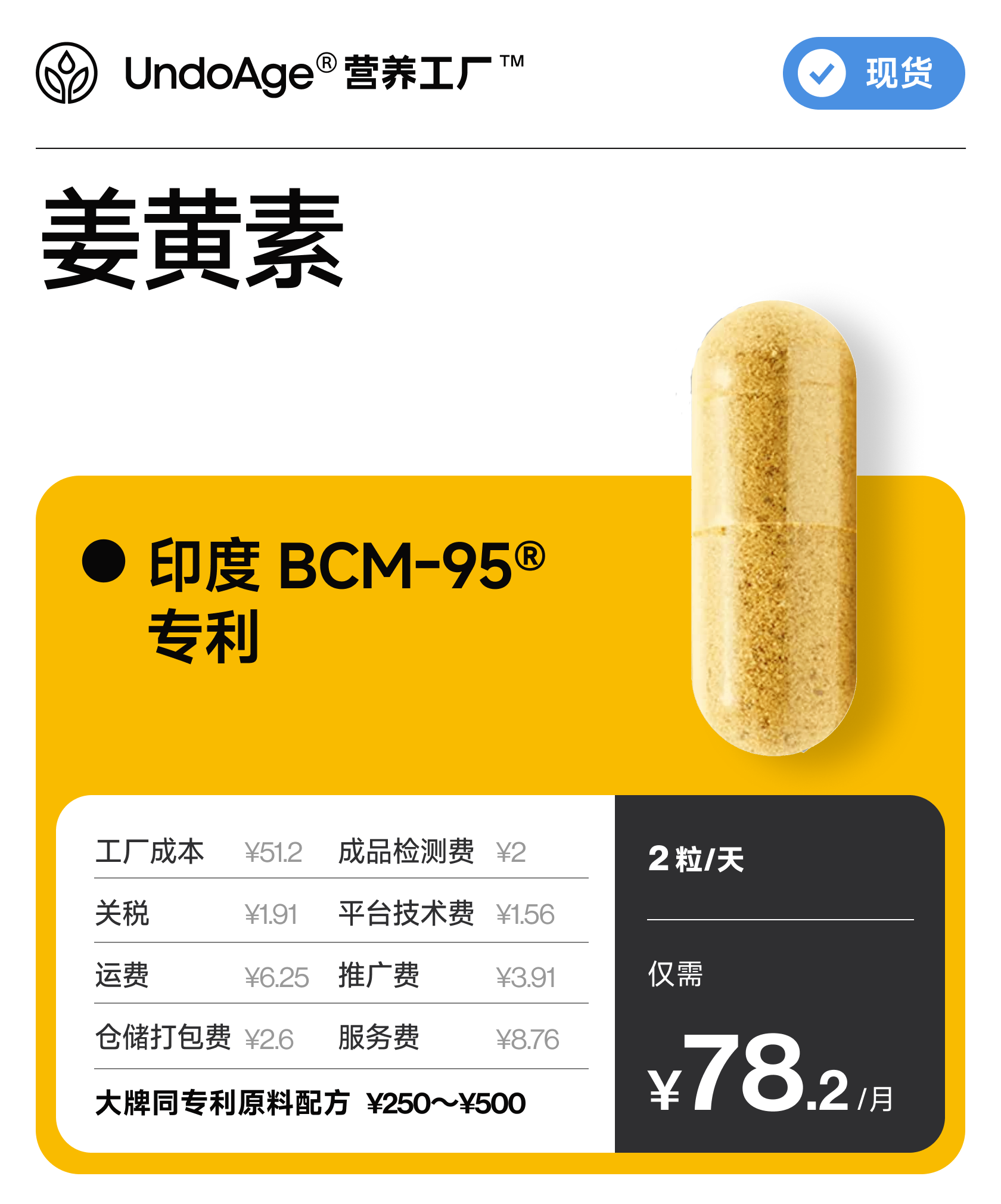 姜黄素｜印度 BCM-95® 专利【现货】