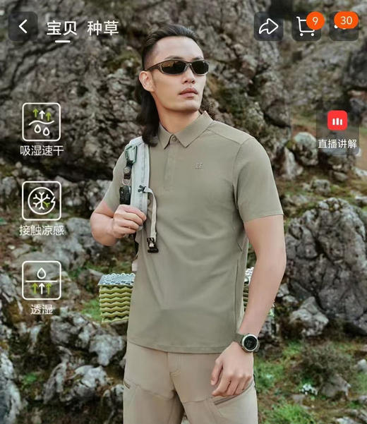 【cz1】春夏新款男子经典户外休闲速干短袖翻领polo衫！！ 商品图0