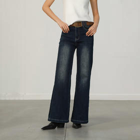 极简撞色腰带牛仔长裤-纪念日百货门店同款169096589