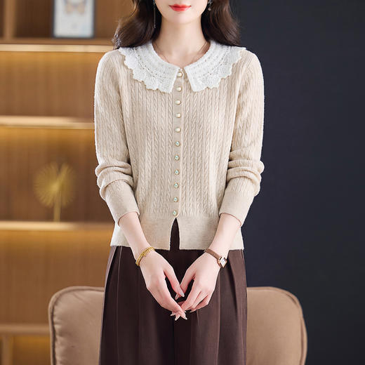 翻领小香风开衫外套，显瘦好看上衣CC-27-2660 商品图1