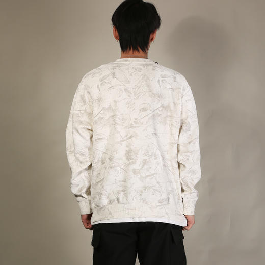 DRONKOO 2026 圆领领口下摆拼T恤满幅树叶假两件中厚卫衣 商品图4