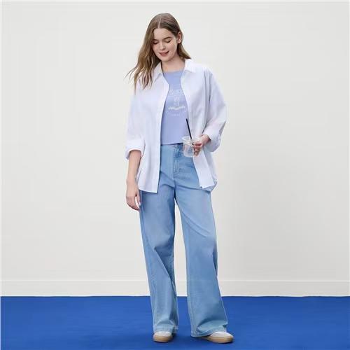 佐丹奴女装26年新款全棉府绸宽松剪裁衬衫时没尚小外套05346012 商品图2