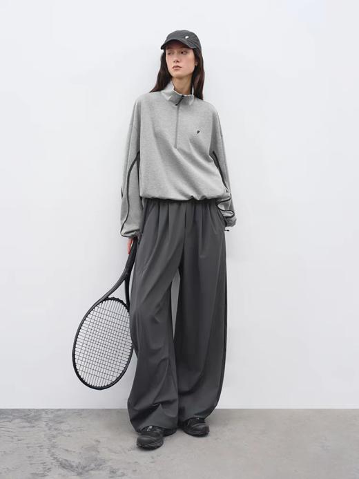 半圆/C61280122/莫代尔混纺短箱刺绣卫衣 商品图4