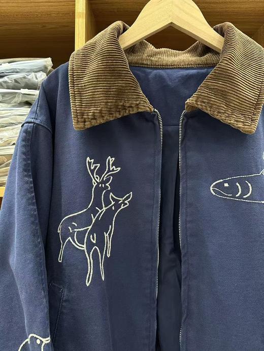 【cg1】女士时尚新款涂鸦线绣水洗牛仔外套！！ 商品图2