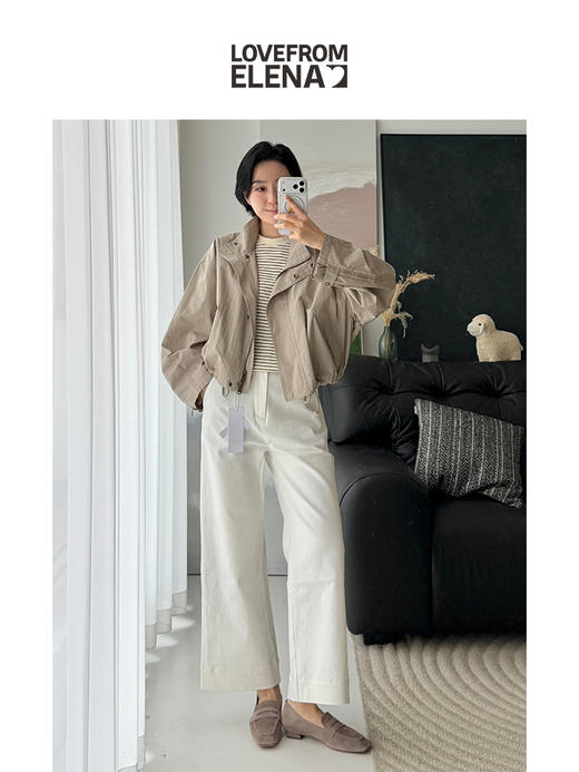 「工厂团购上新」春季必备  微皱肌理感立领抽绳短夹克ZCJ25034 商品图2