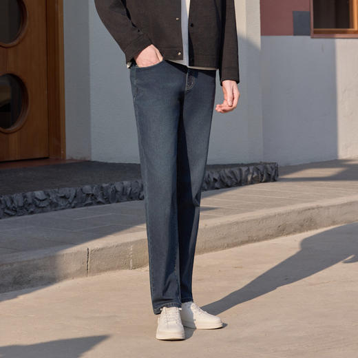 半身缘男裤 春季柔软抗皱垂顺抗磨亲肤百搭牛仔裤261101M10130197 商品图1