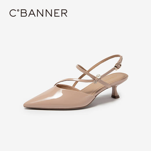 【静音系列】千百度裸色细高跟时装凉鞋女2026夏季新款法式凉鞋A26285631 商品图1