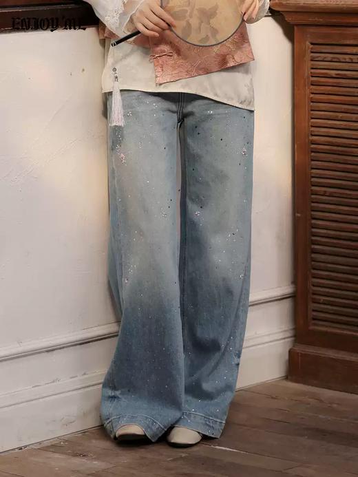 【门店同款】ENJOY春季“云敛”璀璨星河钉珠阔腿裤 169263800 商品图3