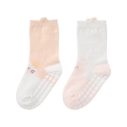 MINIZAI地板袜两双入MI26SPW07M粉橘色调/06M黄棕色调 商品图14