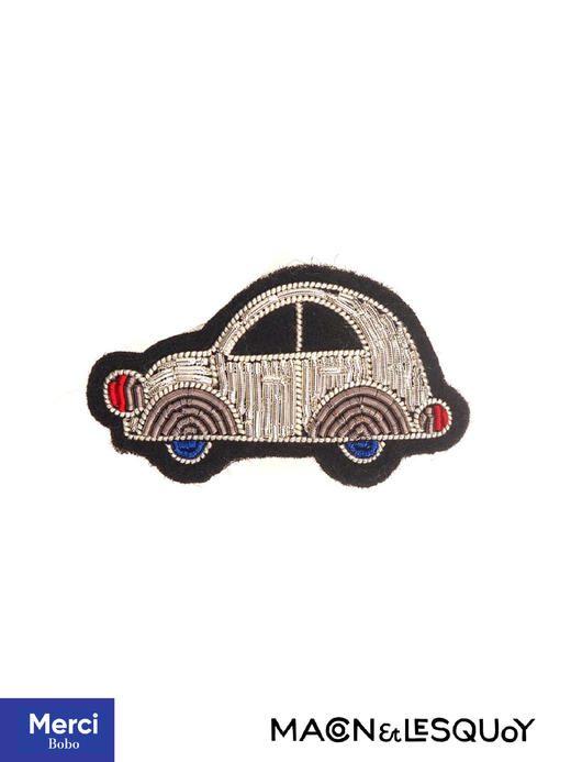 Macon&Lesquoy法国原创设计 甲壳虫老爷车 玫瑰人生系列 M&L刺绣手工饰品胸针 商品图0