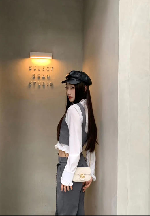 Gucci mini 白金 牛皮 双g 马蒙 斜挎包 商品图4