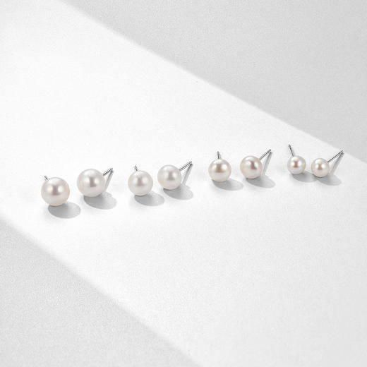 卡蒂罗KADER  925银淡水珍珠耳钉 天然法式赫本风优雅复古养耳洞 轻奢小众原创气质款配饰 淡水珍珠 耳钉 女款 商品图1