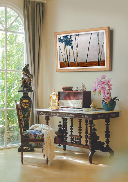 独角鹿西洋古董2017年中国台湾国立历史博物馆授权出品常玉创作限量版画《Bamboos-竹》 商品图0