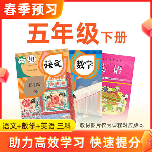 【语数英】五年级下册预习 3科 商品图0