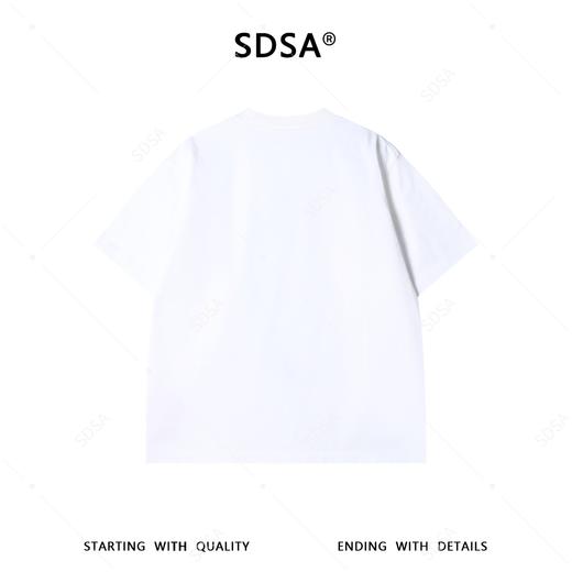 SG8709SDSA男装2026新款潮牌解构风短袖t恤斜向切割印花宽松半袖上衣 商品图5