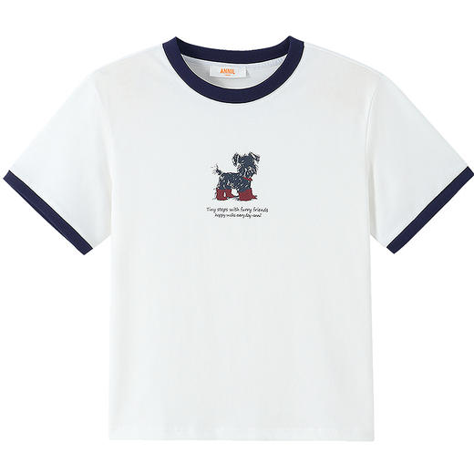 男女童圆领短袖针织衫夏季新款安奈儿童装EM621755 商品图6