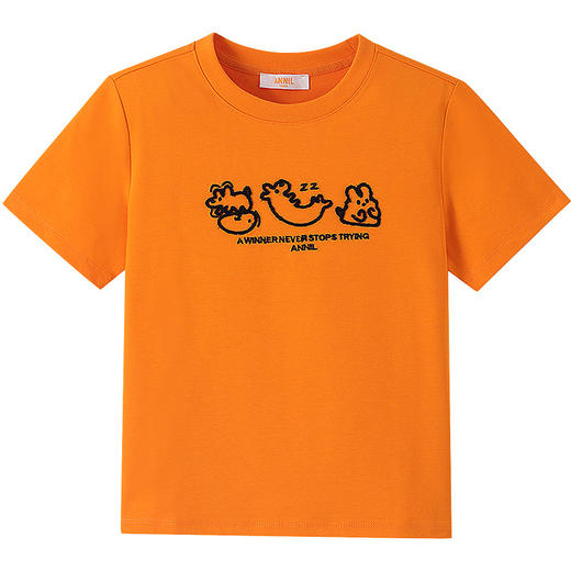 男女童圆领短袖T恤夏季新款安奈儿童装EM621758 商品图7