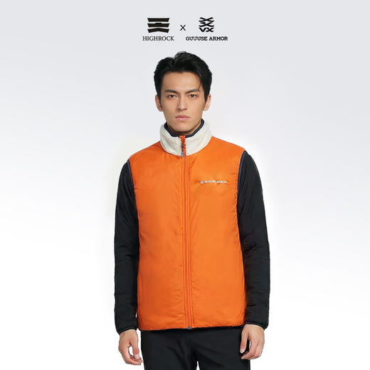 High Rock/天石鹅铠甲抓绒双面可穿立领羊羔毛马甲G732 商品图1