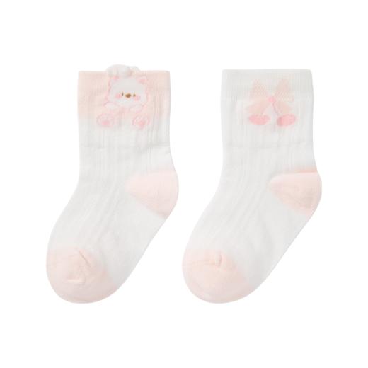 MINIZAI短筒袜两双入MI26SPW03S白粉色调 商品图5