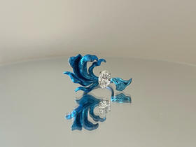 「小美人鱼」钻石钛金戒指