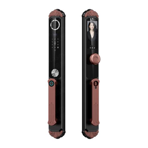 凯施曼中式别墅智能指纹锁3D人脸款适配木门铜门防盗门家用电子密码锁 别墅大锁-人脸版-单开门 商品图4