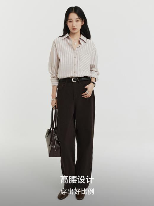 热软糖棕 纯棉弯刀牛仔裤FCG1JEN096 商品图1