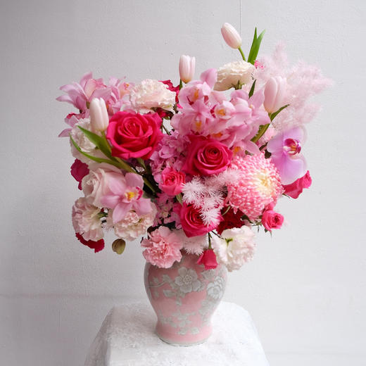 《四季平安》-大花蕙兰弗洛伊德郁金香牡丹菊绣球年宵花 商品图1