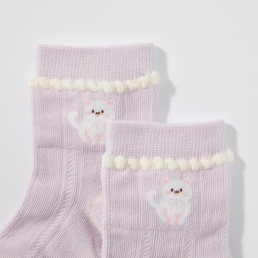 MINIZAI短筒袜两双入MI26SPW02S白紫色调 商品图6