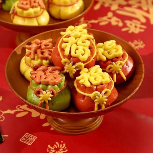 【山东馒头❗️新年福袋钱袋豆沙包】自带 “招财纳福、岁岁平安” 的美好寓意，颜值与健康兼得，上供年货手工面点花馍馍中式面点QQ 商品图1