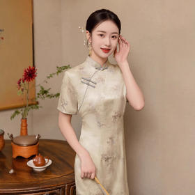 ZAYS新中式短袖旗袍2026春夏新款时尚改良年轻少女日常中长气质旗袍裙