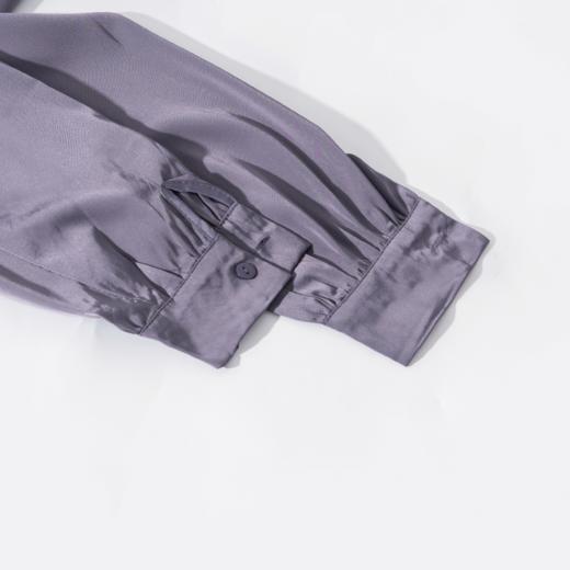 茧墨 雅致气质经典百搭仿缎面衬衫 法式时尚复古休闲通勤优雅知性减龄衬衣 商品图6