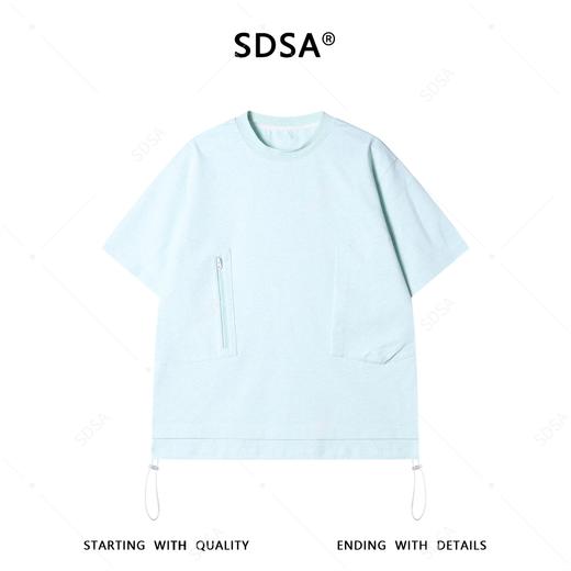 26T102SDSA男装2026新款机能风短袖T恤双口袋下摆抽绳设计感圆领上衣 商品图1