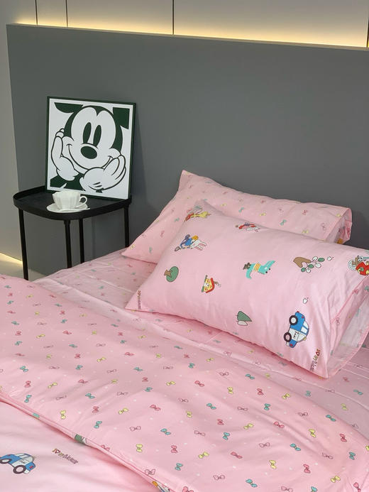 【开年福利，开学必拍！100支全棉长绒棉卡通三件套】直接把颜值和质感拉满~像云朵一样细腻柔软，亲肤透气，越洗越软，裸睡都超安心-圆圆家纺 商品图11