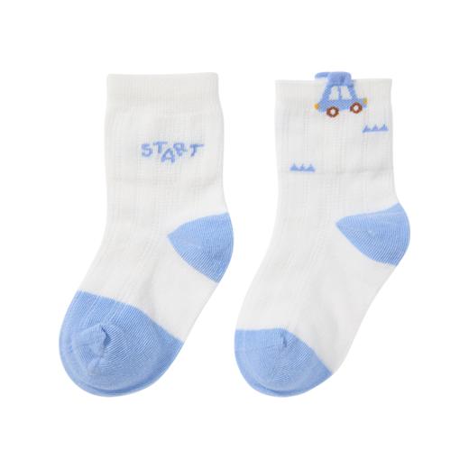 MINIZAI短筒袜两双入MI26SPM05S白蓝色调 商品图5