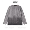 SDSA男士秋冬新款痞帅男装潮牌渐变半纽扣圆领卫衣百搭网红款上衣 商品缩略图4