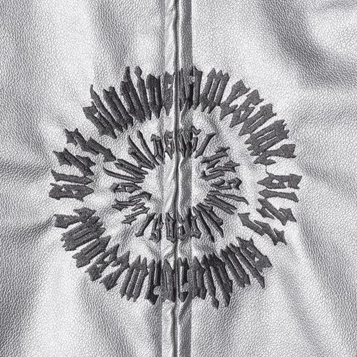 SDSA男装2026新款潮牌未来感皮衣男女同款亮面刺绣机车风上衣 商品图2