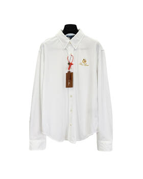 男款刺绣拼接长袖衬衫ba015