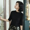 西子/欧若拉气质羊毛钉珠半袖套头针织上衣/MSYF144 商品缩略图3