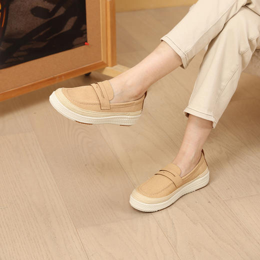 Pansy女鞋一脚蹬超轻舒适百搭厚底渔夫板鞋 商品图3