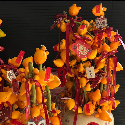 《红红火火》五代果瓶插花 商品图4